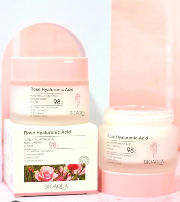 Crema Facial de Rosas y Ácido Hialurónico
